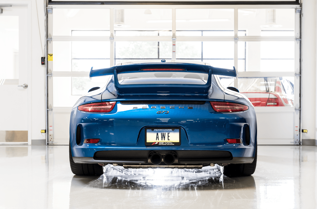 AWE SwitchPath Exhaust for Porsche 991.1 - 991.2 GT3 - RS - Diamond Black Tips - Apollo Off-Road