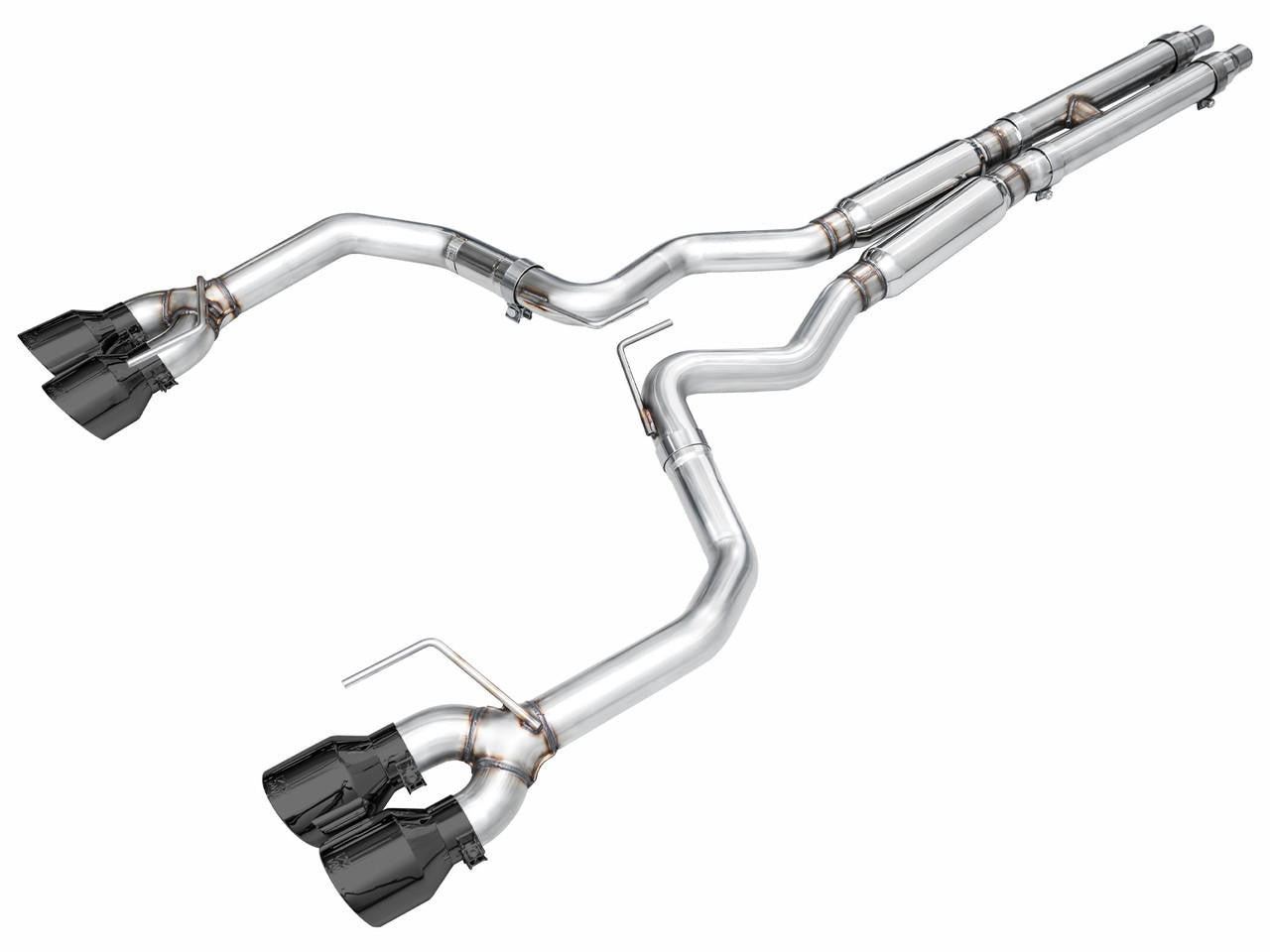AWE SwitchPath Exhaust for S650 Mustang Dark Horse - Quad Diamond Black Tips - Apollo Off-Road