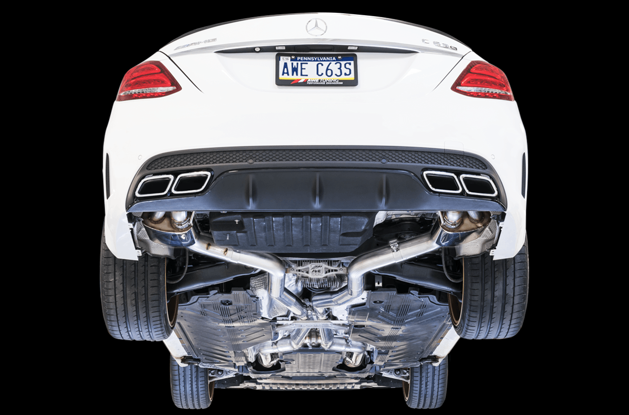 AWE SwitchPath Exhaust System for Mercedes-Benz W205 AMG C63-S Sedan - Non-Dynamic Performance Exhaust Cars (No Tips) - Apollo Off-Road