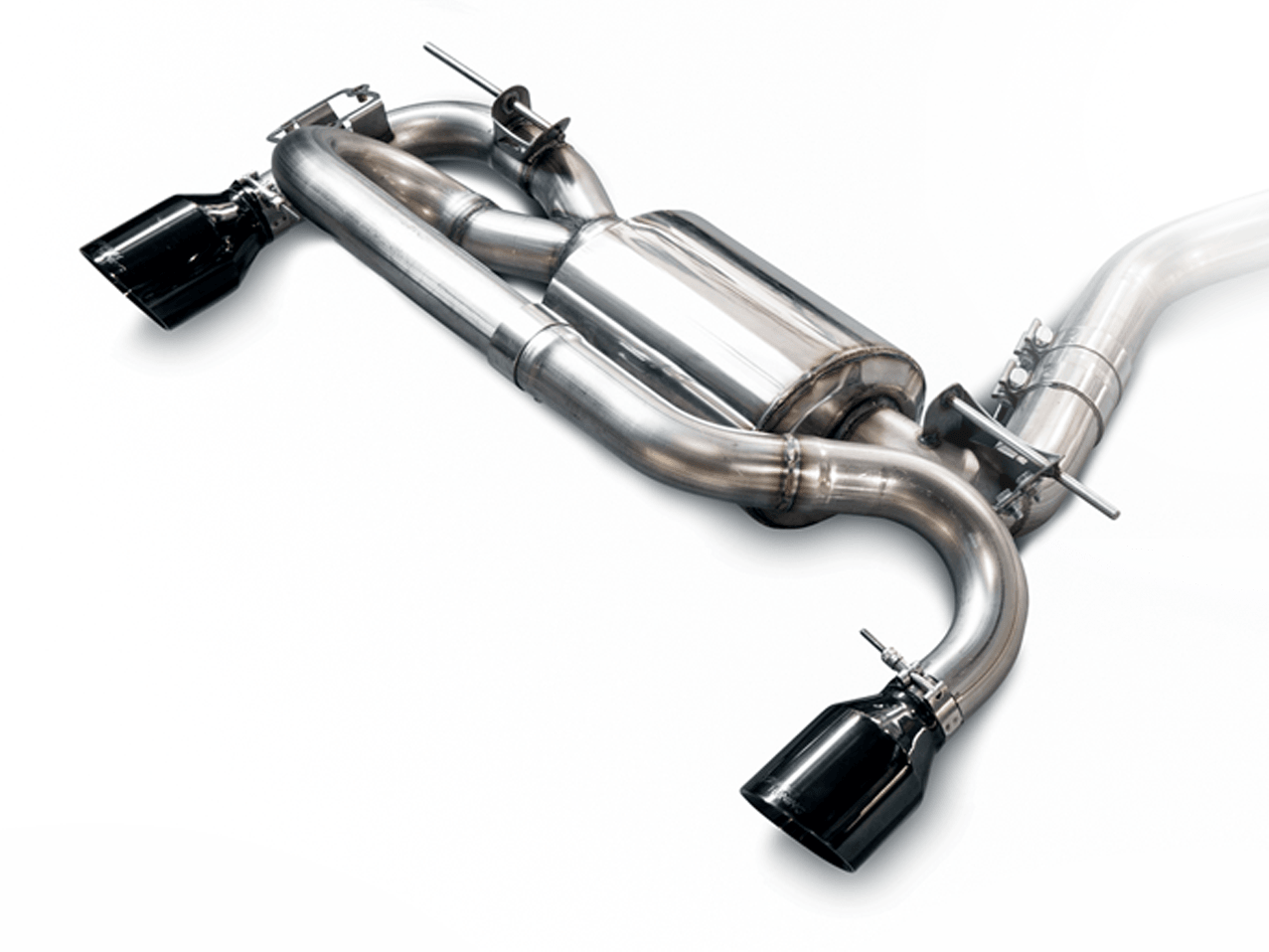 AWE Touring Edition Axle-back Exhaust for BMW F22 M235i - M240i - Diamond Black Tips (102mm) - Apollo Off-Road