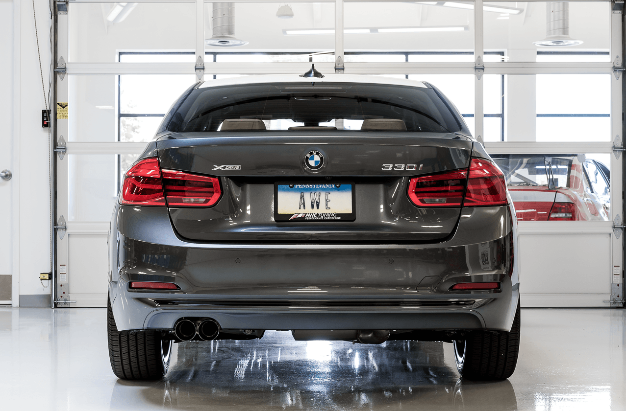 AWE Touring Edition Axle-back Exhaust for BMW F3X 28i - 30i, Single Side - Chrome Silver Tips (80mm) - Apollo Off-Road