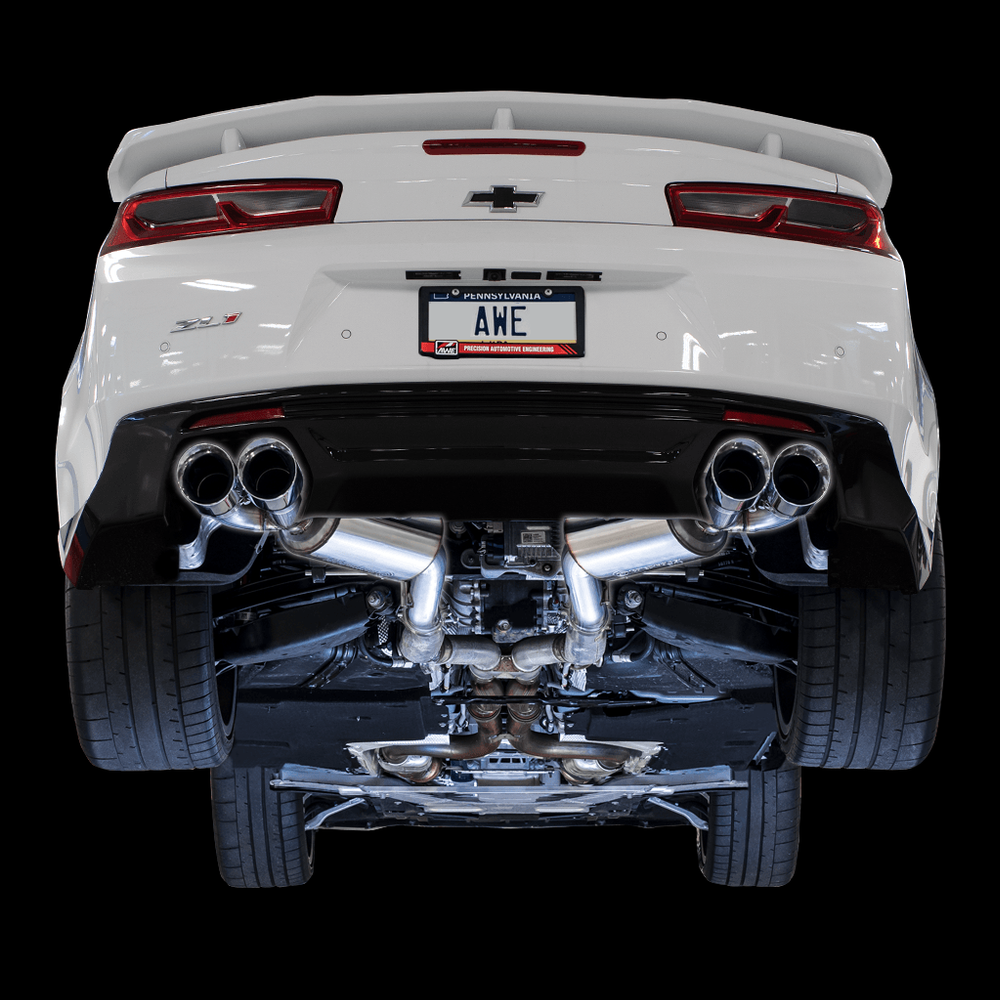 AWE Touring Edition Axle-back Exhaust for Gen6 Camaro SS - ZL1 - Chrome Silver Tips (Quad Outlet) - Apollo Off-Road