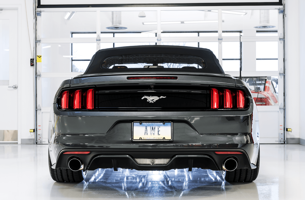 AWE Touring Edition Axle-back Exhaust for S550 Mustang EcoBoost - Chrome Silver Tips - Apollo Off-Road
