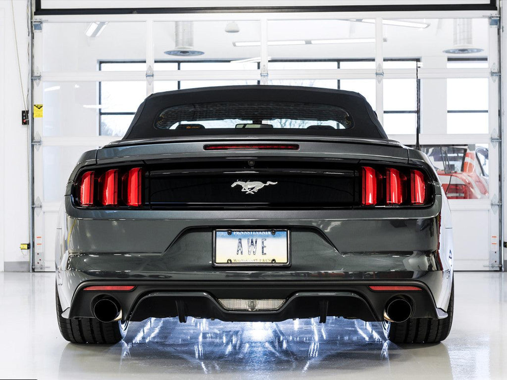 AWE Touring Edition Axle-back Exhaust for S550 Mustang EcoBoost - Diamond Black Tips - Apollo Off-Road