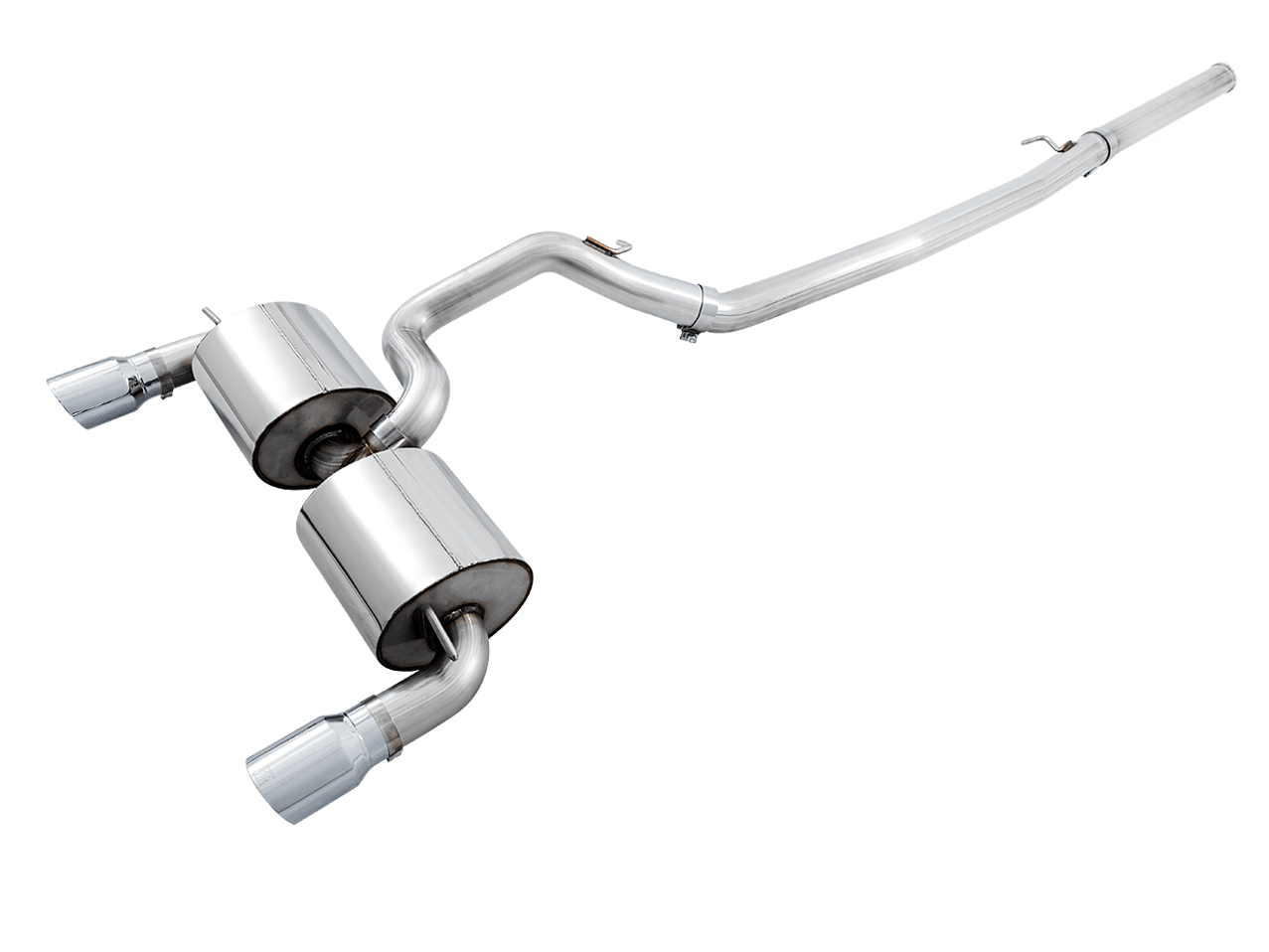 AWE Touring Edition Cat-back Exhaust for Ford Focus RS- Non-Resonated - Chrome Silver Tips - Apollo Off-Road