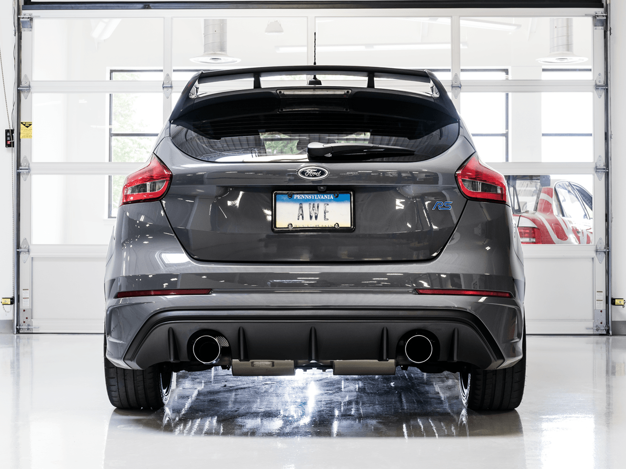 AWE Touring Edition Cat-back Exhaust for Ford Focus RS - Non-Resonated - Diamond Black Tips - Apollo Off-Road