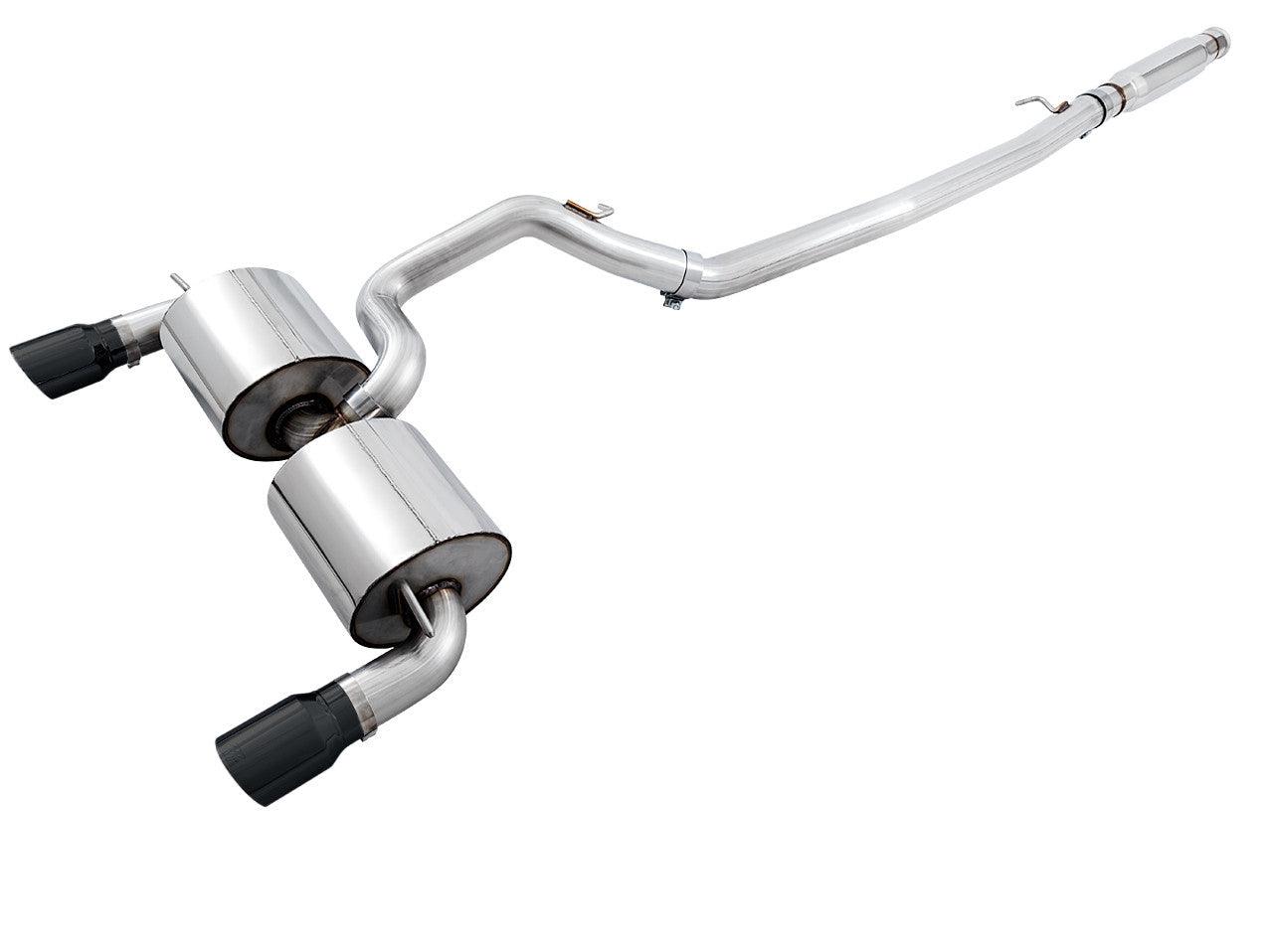 AWE Touring Edition Cat-back Exhaust for Ford Focus RS - Resonated - Diamond Black Tips - Apollo Off-Road