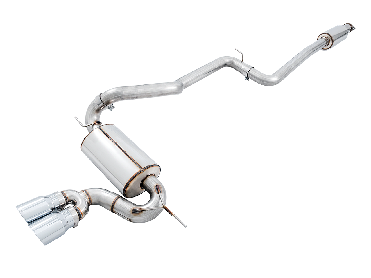 AWE Touring Edition Cat-back Exhaust for Ford Focus ST - Resonated - Chrome Silver Tips - Apollo Off-Road