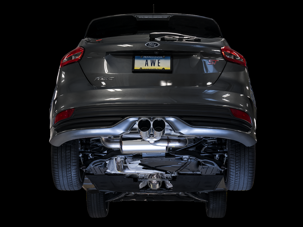 AWE Touring Edition Cat-back Exhaust for Ford Focus ST - Resonated - Chrome Silver Tips - Apollo Off-Road