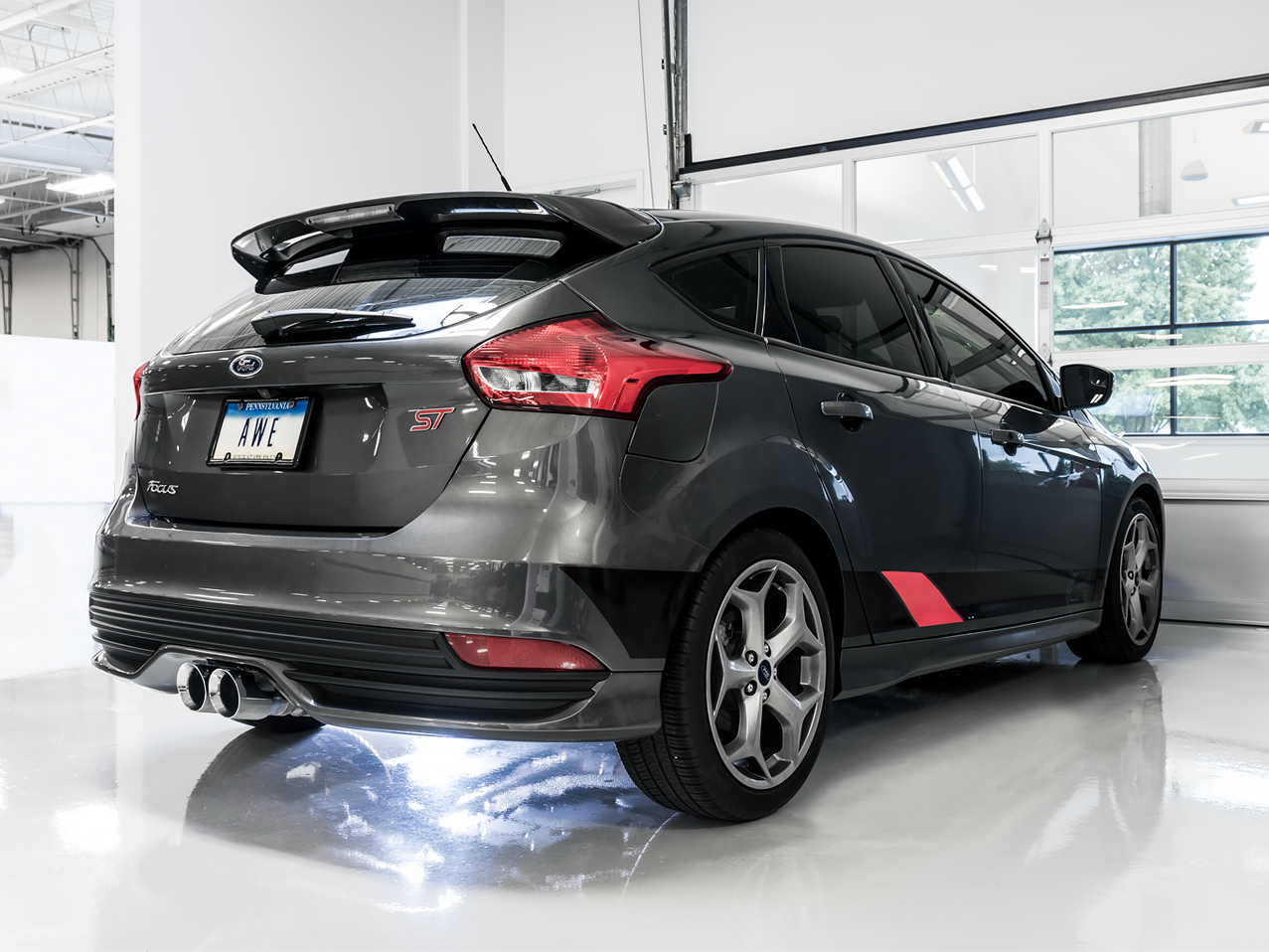 AWE Touring Edition Cat-back Exhaust for Ford Focus ST - Resonated - Chrome Silver Tips - Apollo Off-Road