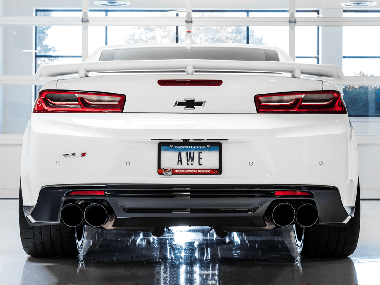AWE Touring Edition Cat-back Exhaust for Gen6 Camaro SS - ZL1 - Non-Resonated - Diamond Black Tips (Quad Outlet) - Apollo Off-Road