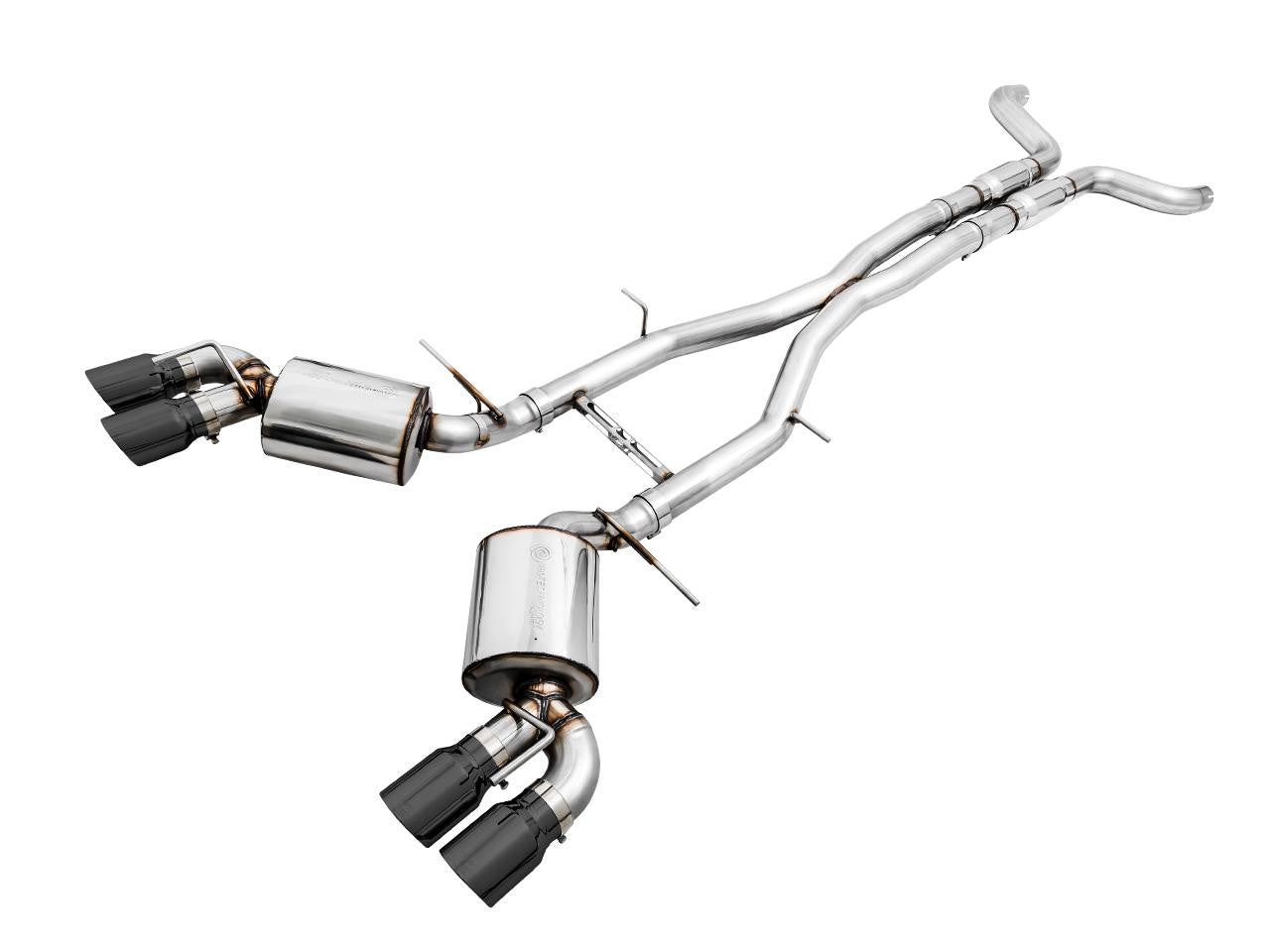 AWE Touring Edition Cat-back Exhaust for Gen6 Camaro SS - ZL1 - Resonated - Diamond Black Tips (Quad Outlet) - Apollo Off-Road