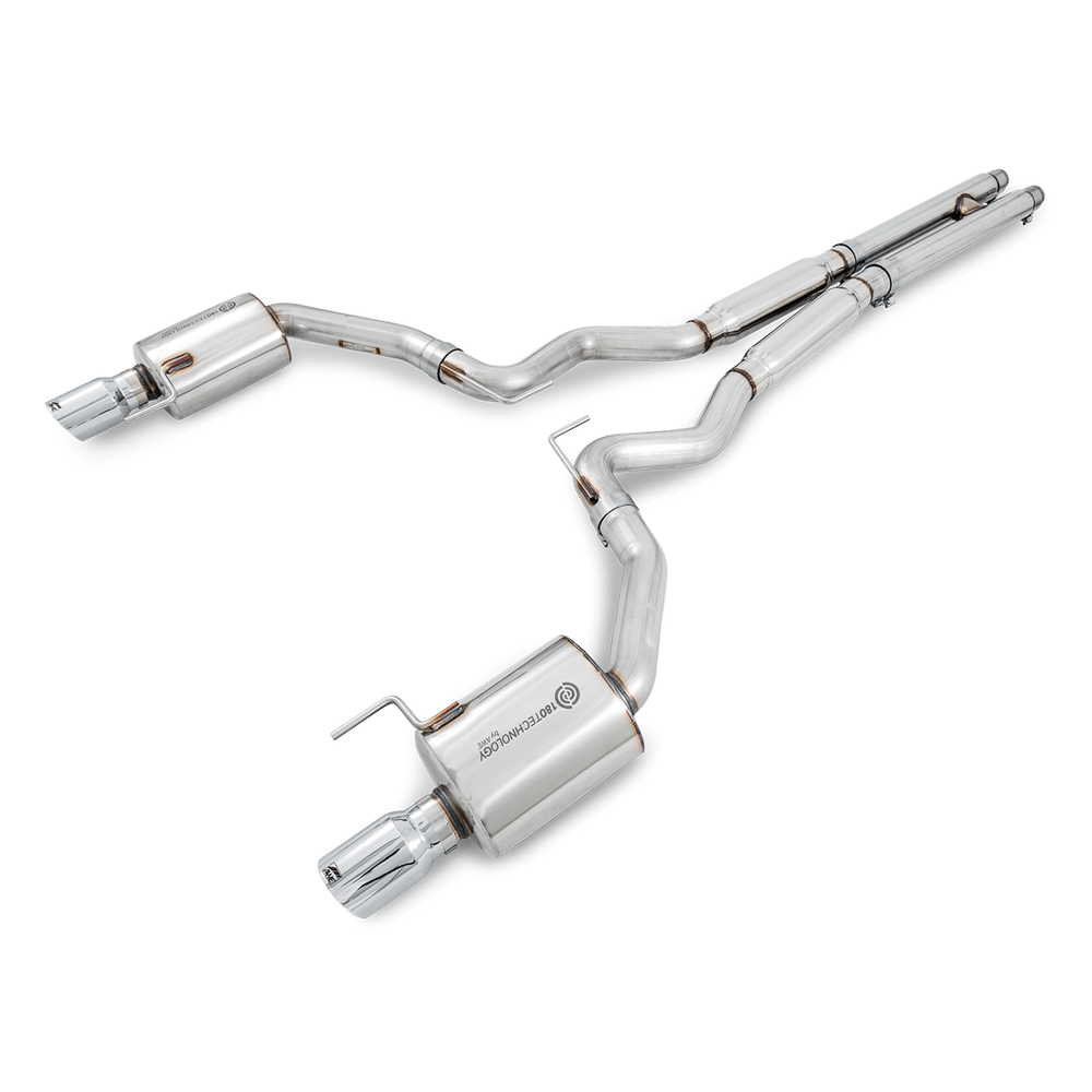 AWE Touring Edition Cat-back Exhaust for S550 Mustang GT - Dual Tip - Chrome Silver Tips - Apollo Off-Road