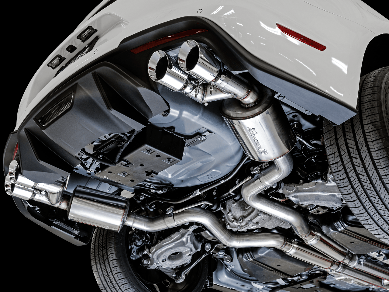 AWE Touring Edition Cat-back Exhaust for the 2018+ Mustang GT - Quad Chrome Silver Tips - Apollo Off-Road