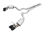AWE Touring Edition Cat-back Exhaust for the 2018+ Mustang GT - Quad Diamond Black Tips - Apollo Off-Road