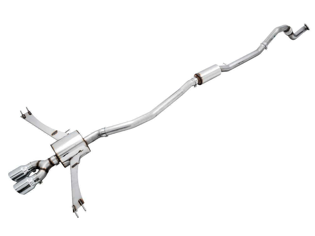AWE Touring Edition Exhaust for 10th Gen Civic Si Coupe - Sedan (includes Front Pipe) - Dual Chrome Silver Tips - Apollo Off-Road