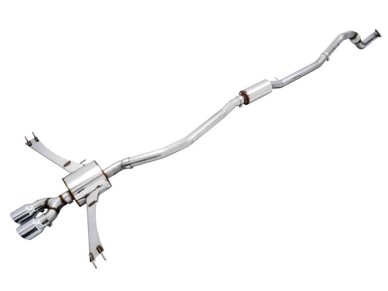 AWE Touring Edition Exhaust for 10th Gen Civic Si Coupe - Sedan (includes Front Pipe) - Dual Chrome Silver Tips - Apollo Off-Road