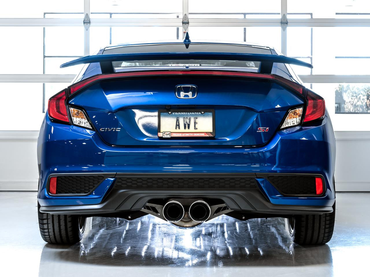 AWE Touring Edition Exhaust for 10th Gen Civic Si Coupe - Sedan (includes Front Pipe) - Dual Chrome Silver Tips - Apollo Off-Road