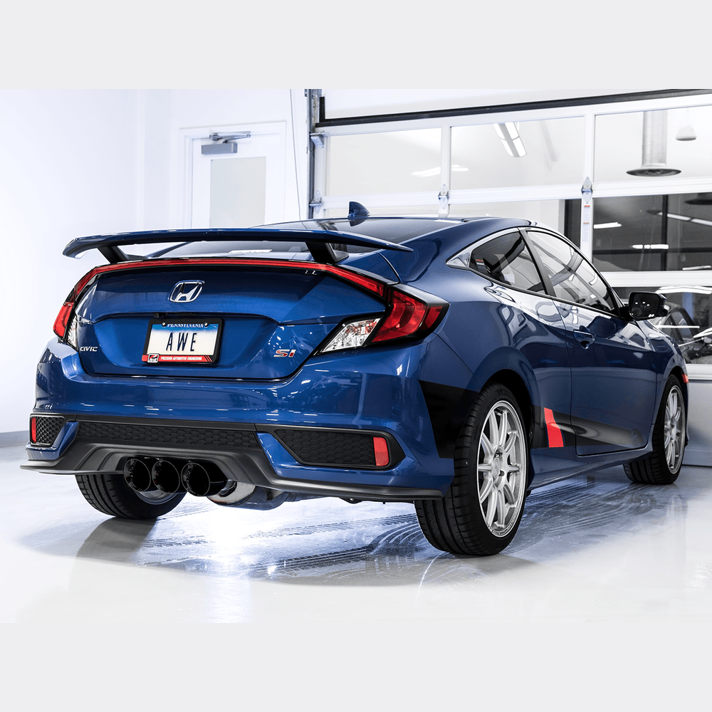 AWE Touring Edition Exhaust for 10th Gen Civic Si Coupe - Sedan (includes Front Pipe) - Triple Diamond Black Tips - Apollo Off-Road