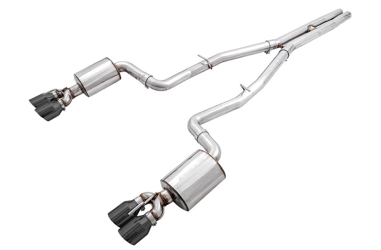 AWE Touring Edition Exhaust for 15+ Challenger 6.4 - 6.2 SC - Non-Resonated - Diamond Black Quad Tips - Apollo Off-Road