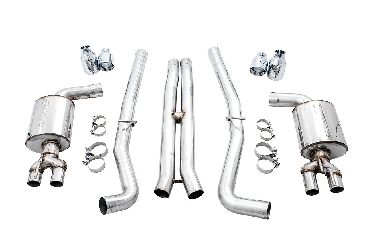 AWE Touring Edition Exhaust for 15+ Challenger 6.4 - 6.2 SC - Non-Resonated - Stock Tips - Apollo Off-Road
