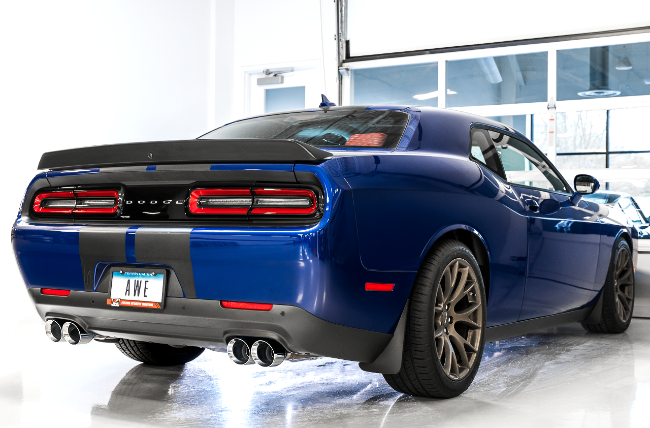 AWE Touring Edition Exhaust for 17+ Challenger 5.7 - Non-Resonated - Diamond Black Quad Tips - Apollo Off-Road