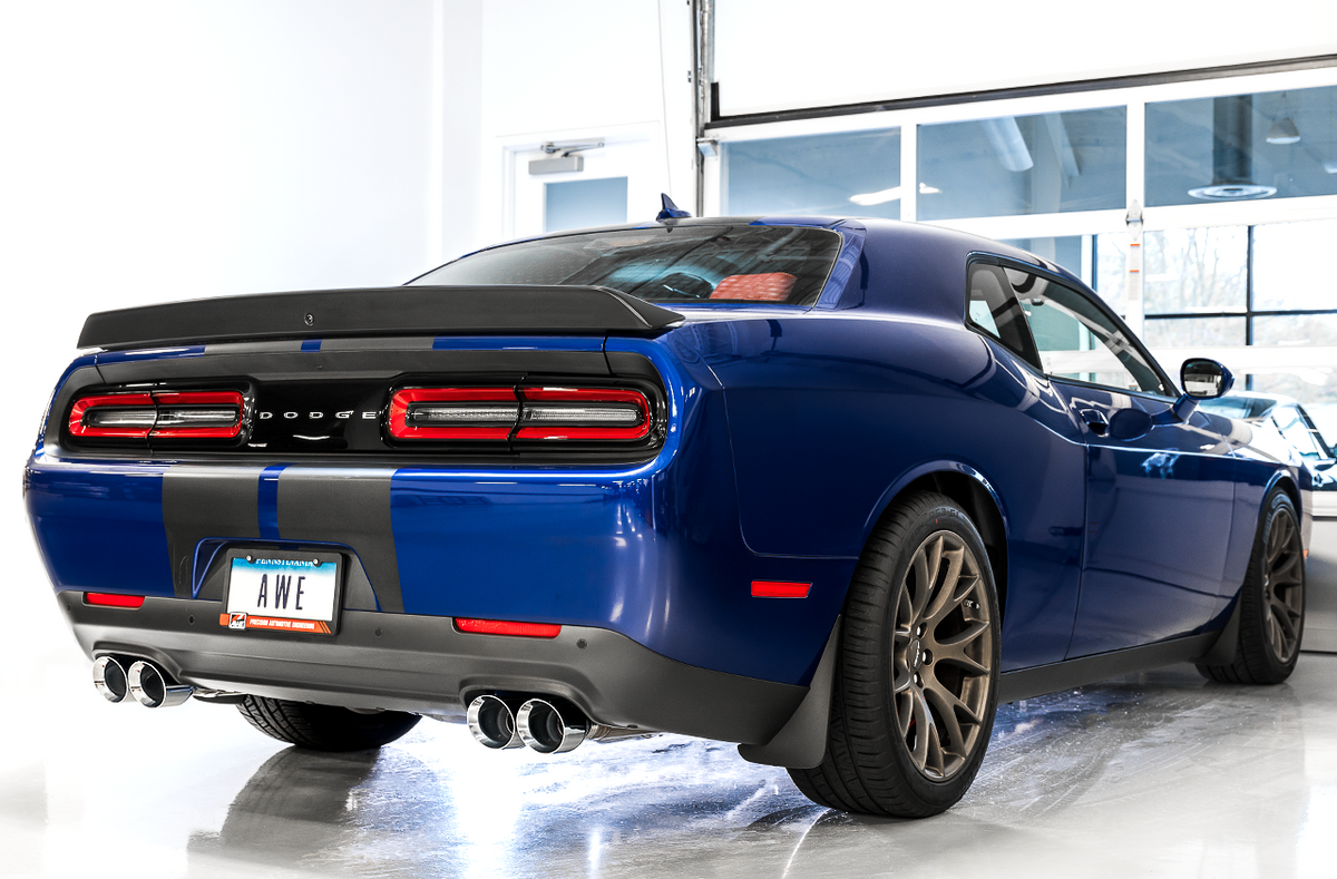 AWE Touring Edition Exhaust for 17+ Challenger 5.7 - Non-Resonated - Diamond Black Quad Tips - Apollo Off-Road