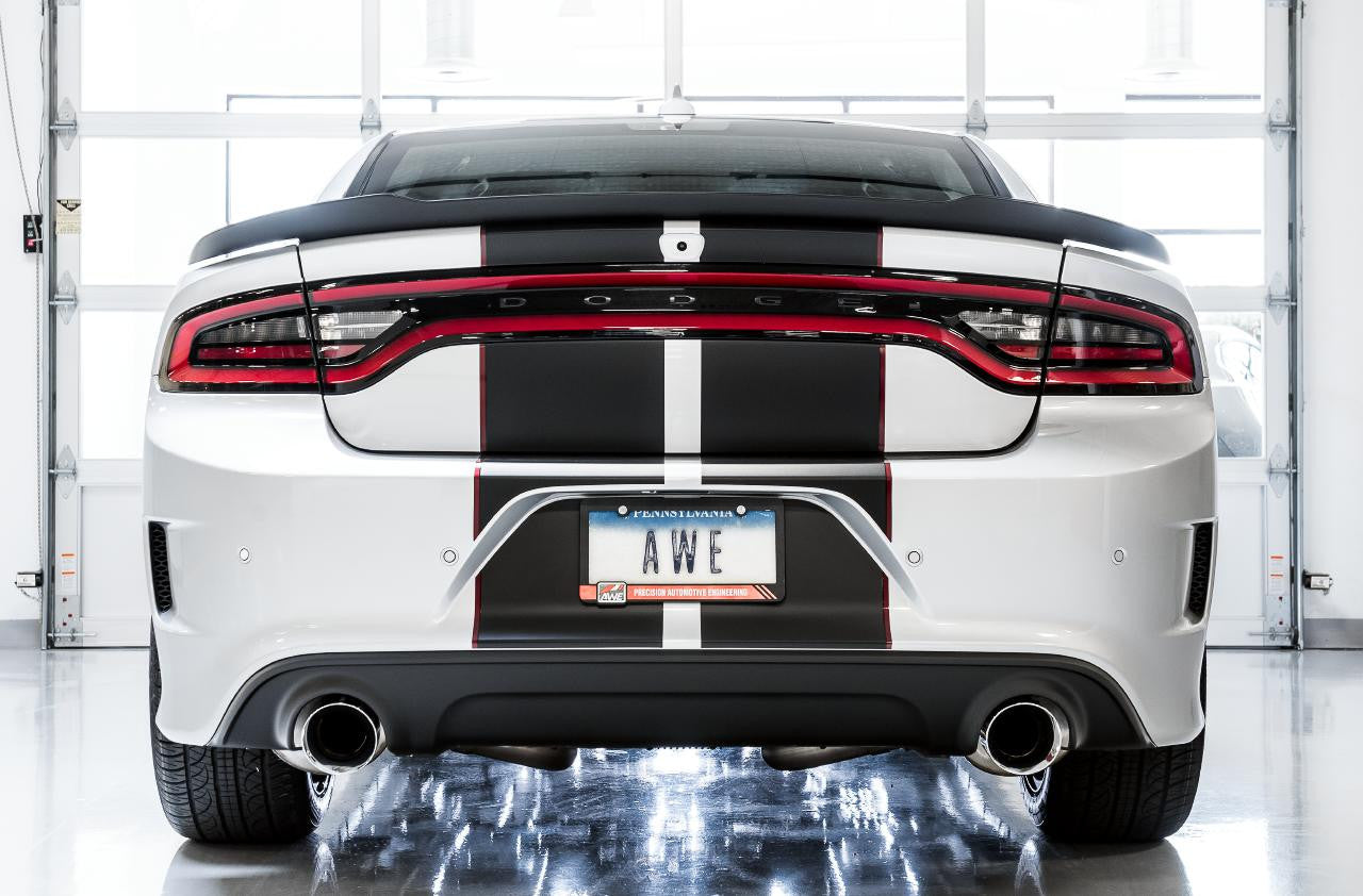AWE Touring Edition Exhaust for 17+ Charger 5.7 - Non-Resonated - Chrome Silver Tips - Apollo Off-Road