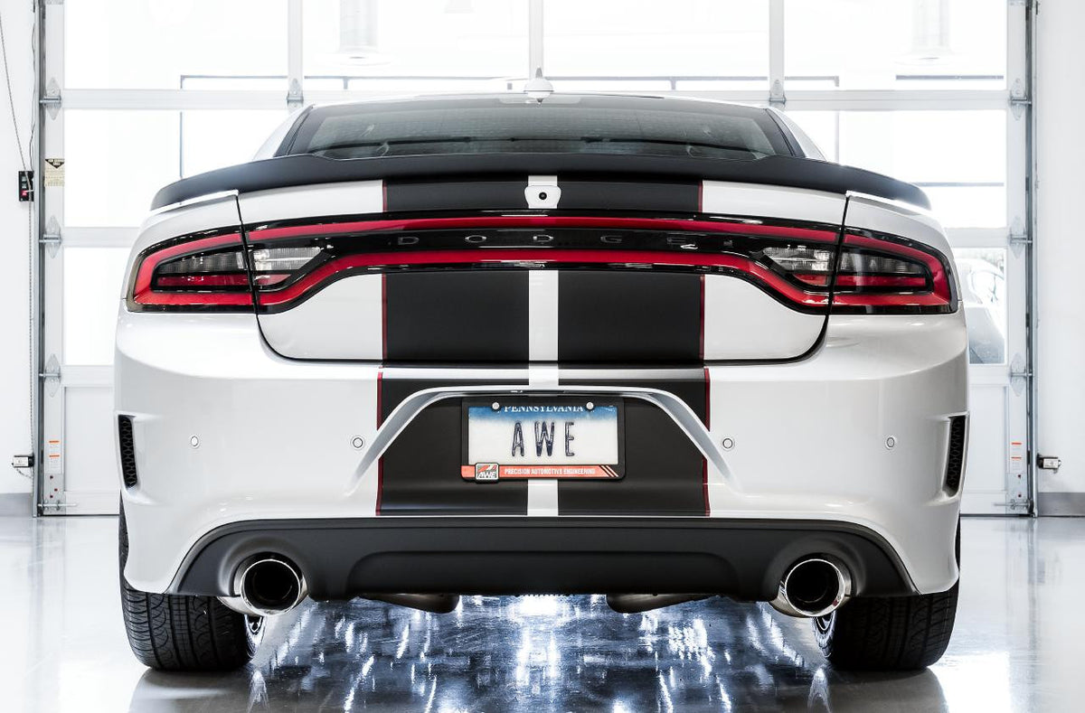 AWE Touring Edition Exhaust for 17+ Charger 5.7 - Non-Resonated - Chrome Silver Tips - Apollo Off-Road
