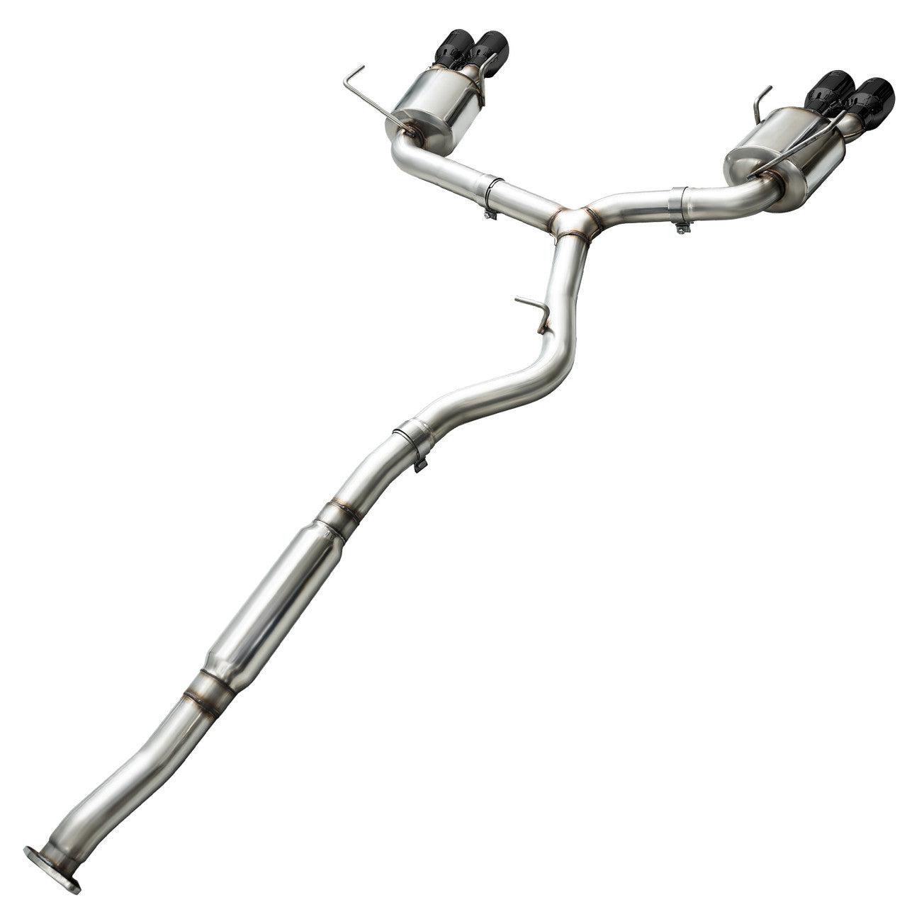 AWE Touring Edition Exhaust for 2015+ VA WRX Sedan - Diamond Black Quad Tips (102mm) - Apollo Off-Road