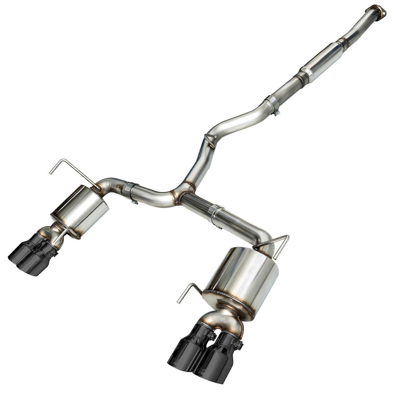AWE Touring Edition Exhaust for 2015+ VA WRX Sedan - Diamond Black Quad Tips (102mm) - Apollo Off-Road