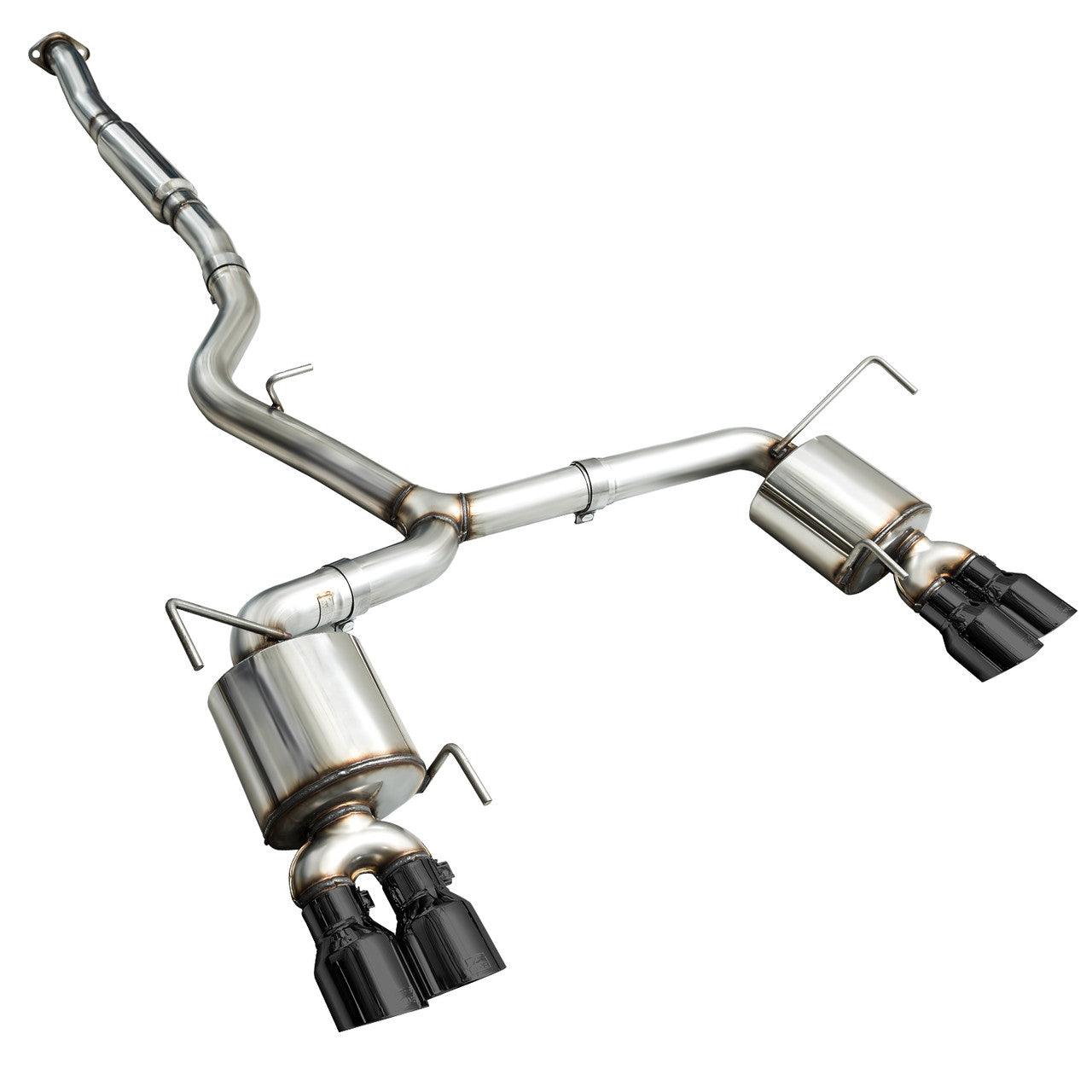 AWE Touring Edition Exhaust for 2015+ VA WRX Sedan - Diamond Black Quad Tips (102mm) - Apollo Off-Road