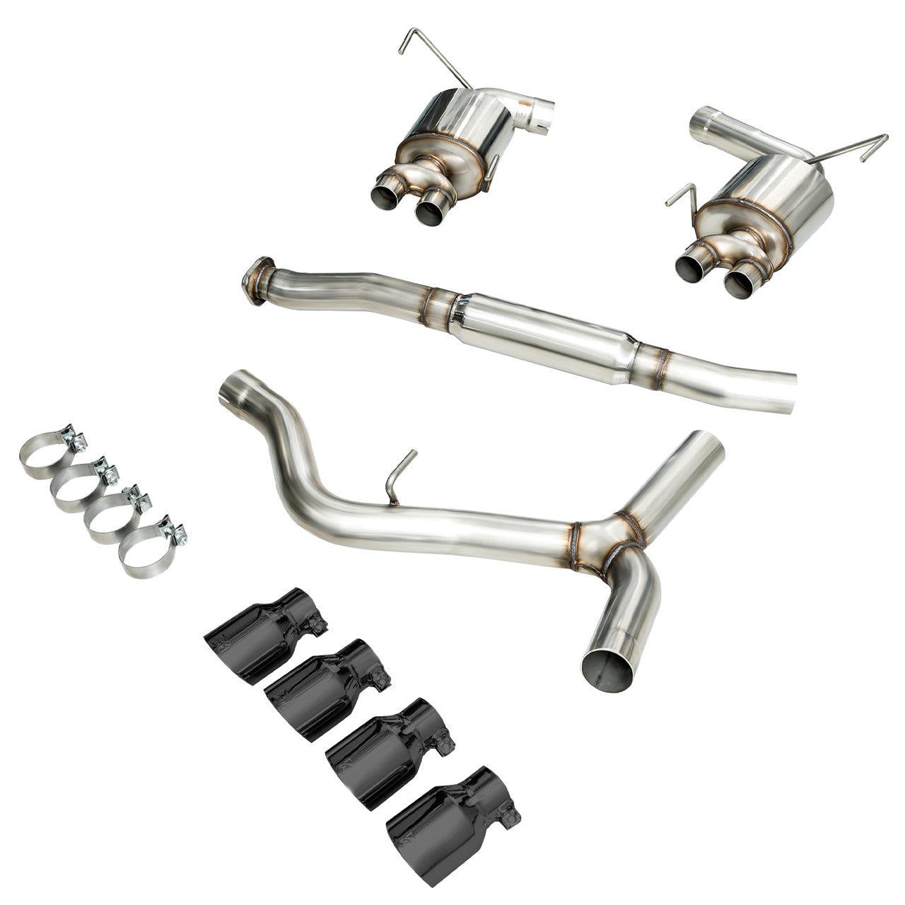 AWE Touring Edition Exhaust for 2015+ VA WRX Sedan - Diamond Black Quad Tips (102mm) - Apollo Off-Road