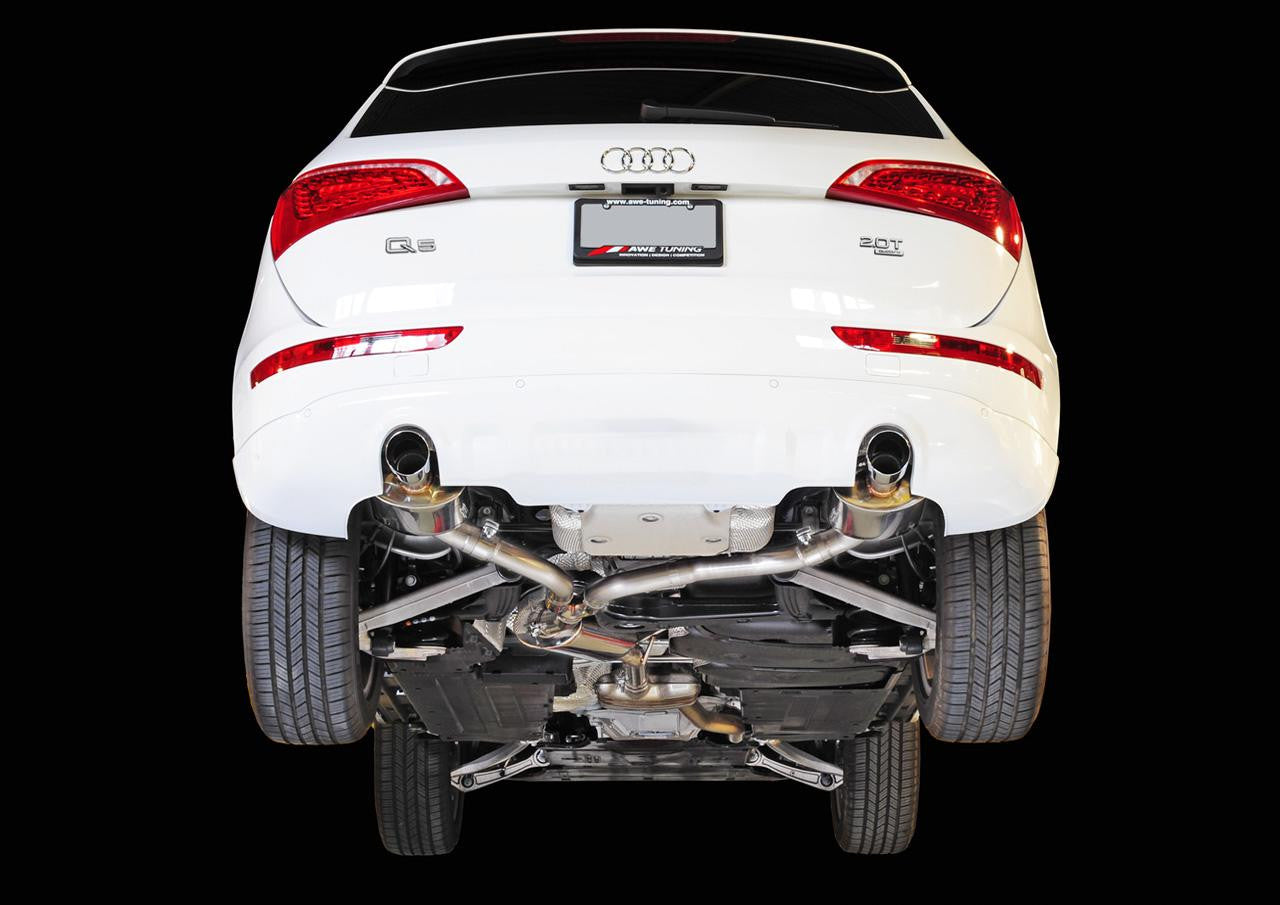 AWE Touring Edition Exhaust for 8R Q5 2.0T - Chrome Silver Tips - Apollo Off-Road