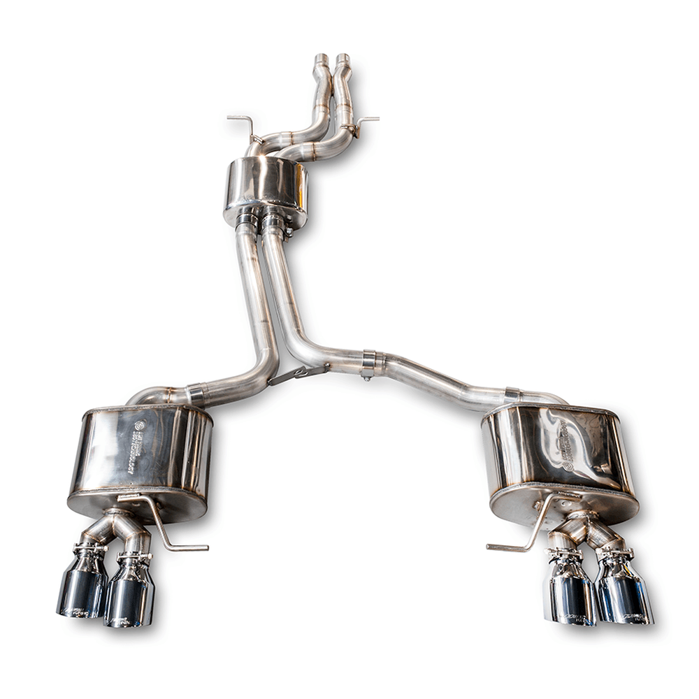 AWE Touring Edition Exhaust for 8R SQ5 - Quad Outlet, Chrome Silver Tips - Apollo Off-Road