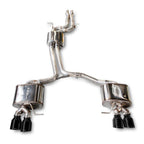 AWE Touring Edition Exhaust for 8R SQ5 - Quad Outlet, Diamond Black Tips - Apollo Off-Road