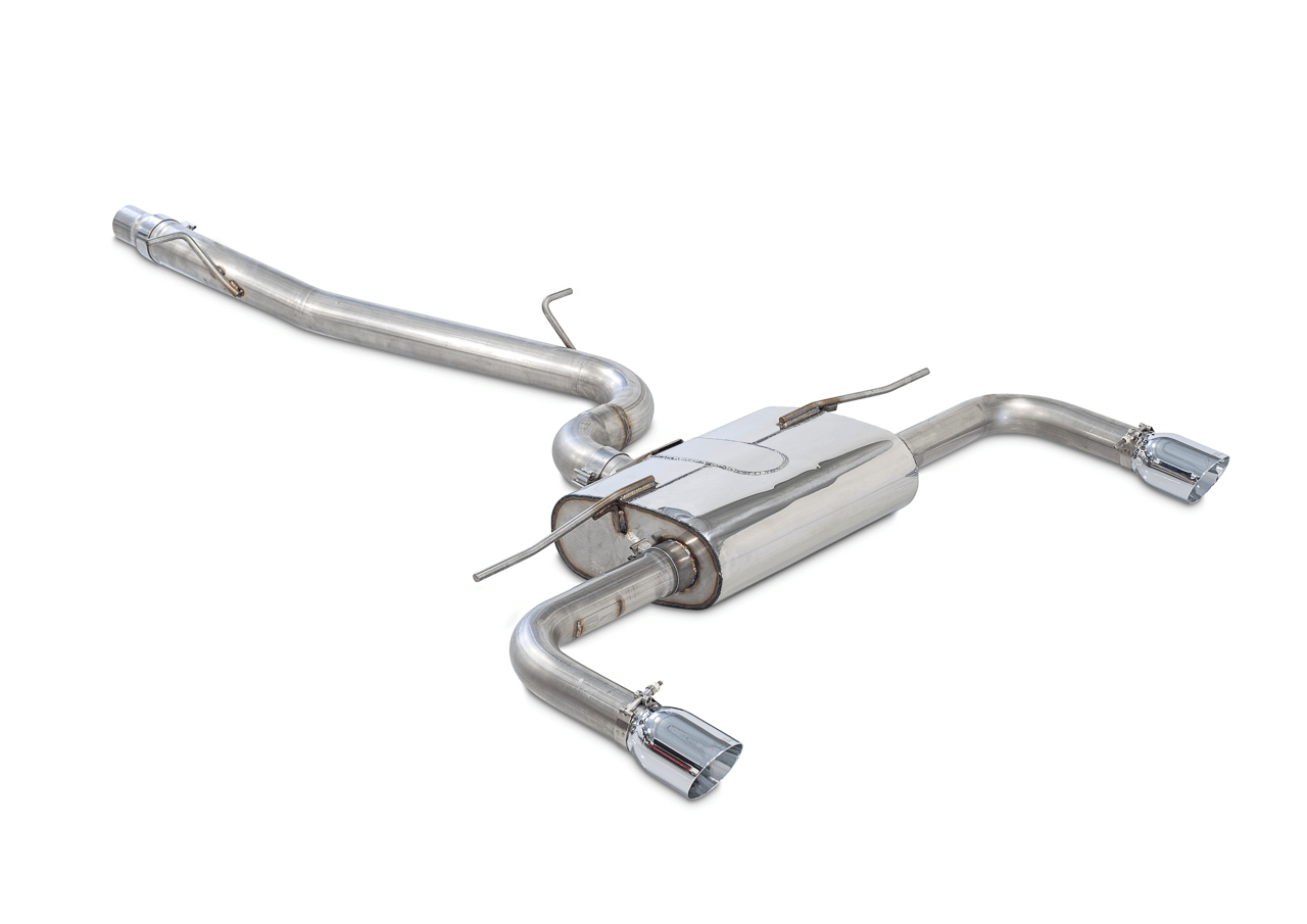 AWE Touring Edition Exhaust for Audi 8V A3 2.0T - Dual Outlet, Chrome Silver 90 mm Tips - Apollo Off-Road