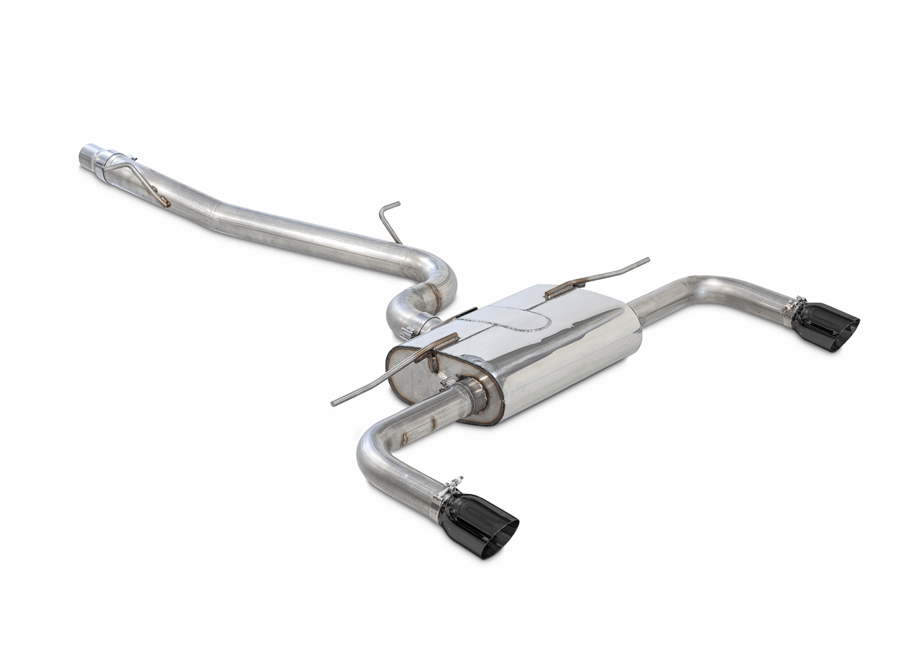 AWE Touring Edition Exhaust for Audi 8V A3 2.0T - Dual Outlet, Diamond Black 90 mm Tips - Apollo Off-Road