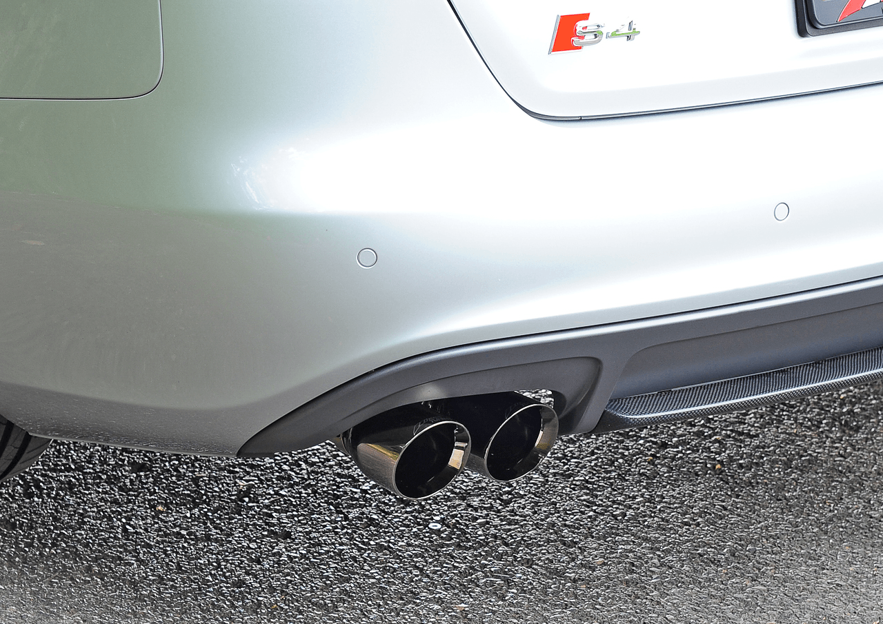 AWE Touring Edition Exhaust for Audi B8 S4 3.0T - Diamond Black Tips (90mm) - Apollo Off-Road
