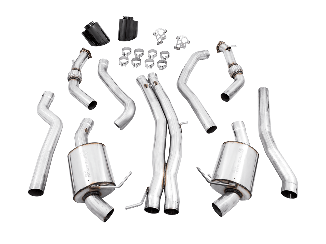 AWE Touring Edition Exhaust for Audi B9.5 RS 5 Coupe - Diamond Black RS-style Tips - Apollo Off-Road