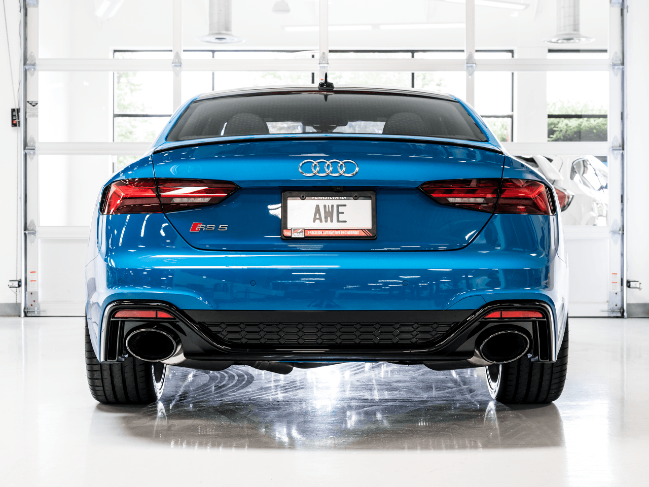 AWE Touring Edition Exhaust for Audi B9.5 RS 5 Coupe - Diamond Black RS-style Tips - Apollo Off-Road