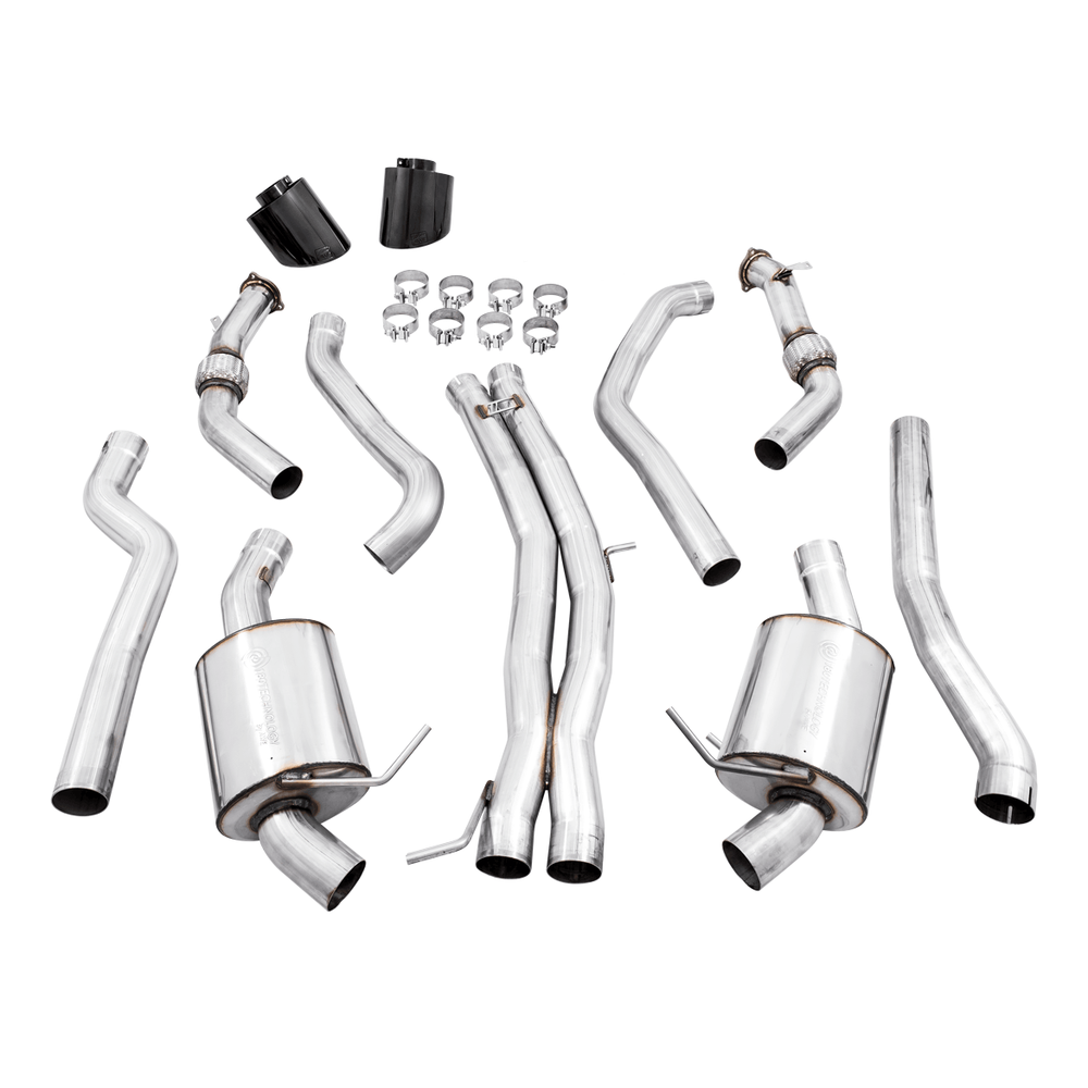 AWE Touring Edition Exhaust for Audi B9 RS 5 Coupe - Non-Resonated - Diamond Black RS-style Tips - Apollo Off-Road
