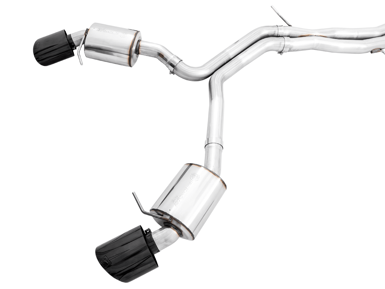 AWE Touring Edition Exhaust for Audi B9 RS 5 Sportback - Resonated for Performance Catalysts - Diamond Black RS-style Tips - Apollo Off-Road