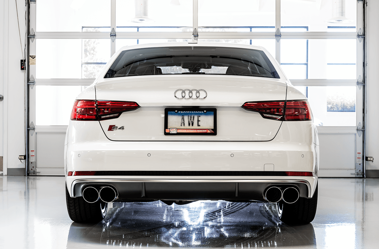 AWE Touring Edition Exhaust for Audi B9 S5 Sportback - Non-Resonated - Chrome Silver 102mm Tips - Apollo Off-Road