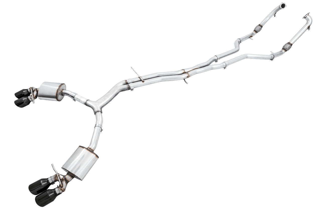 AWE Touring Edition Exhaust for Audi B9 S5 Sportback - Non-Resonated - Diamond Black 102mm Tips - Apollo Off-Road