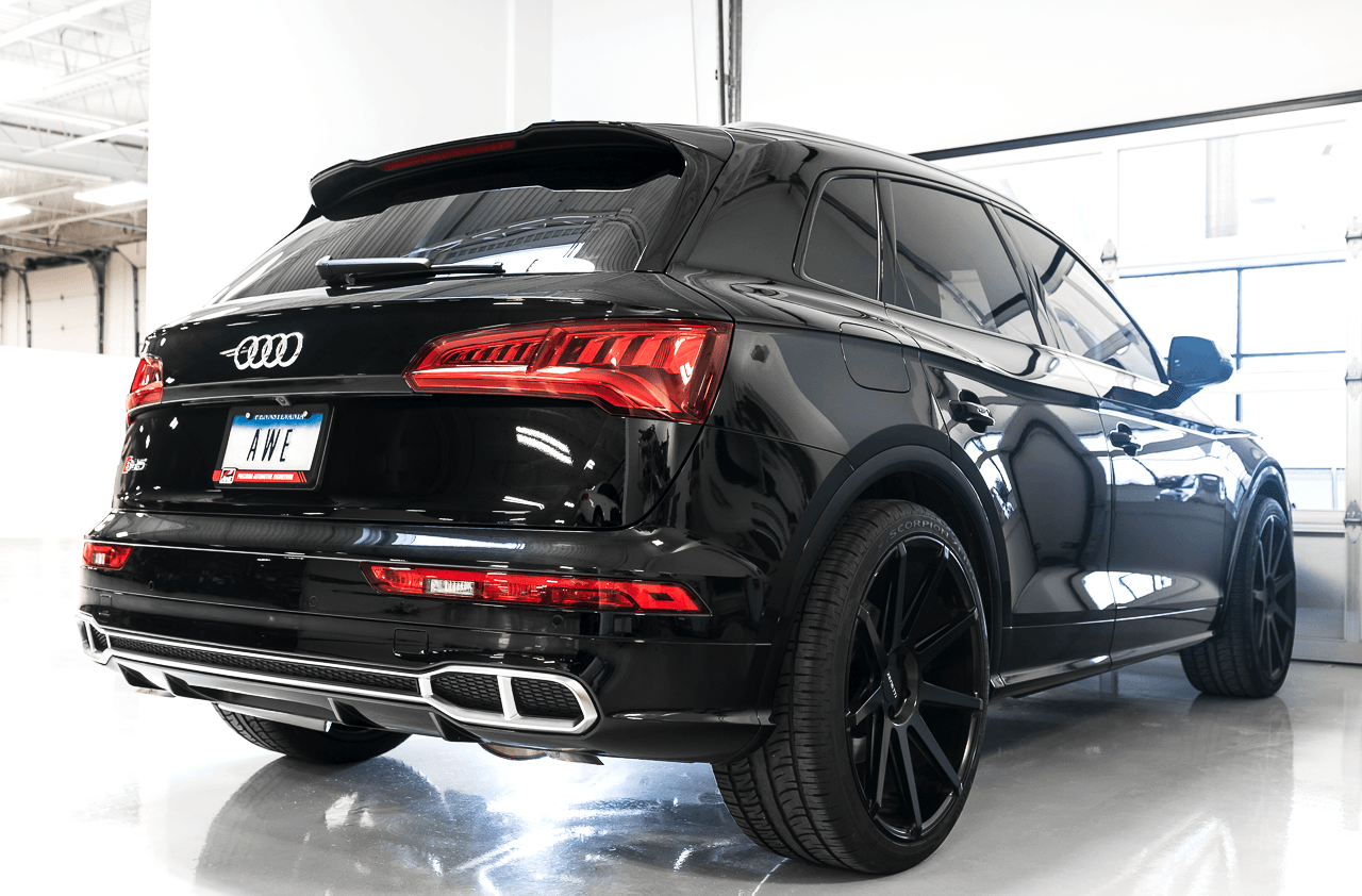 AWE Touring Edition Exhaust for Audi B9 SQ5 - Non-Resonated - No Tips (Turn Downs) - Apollo Off-Road