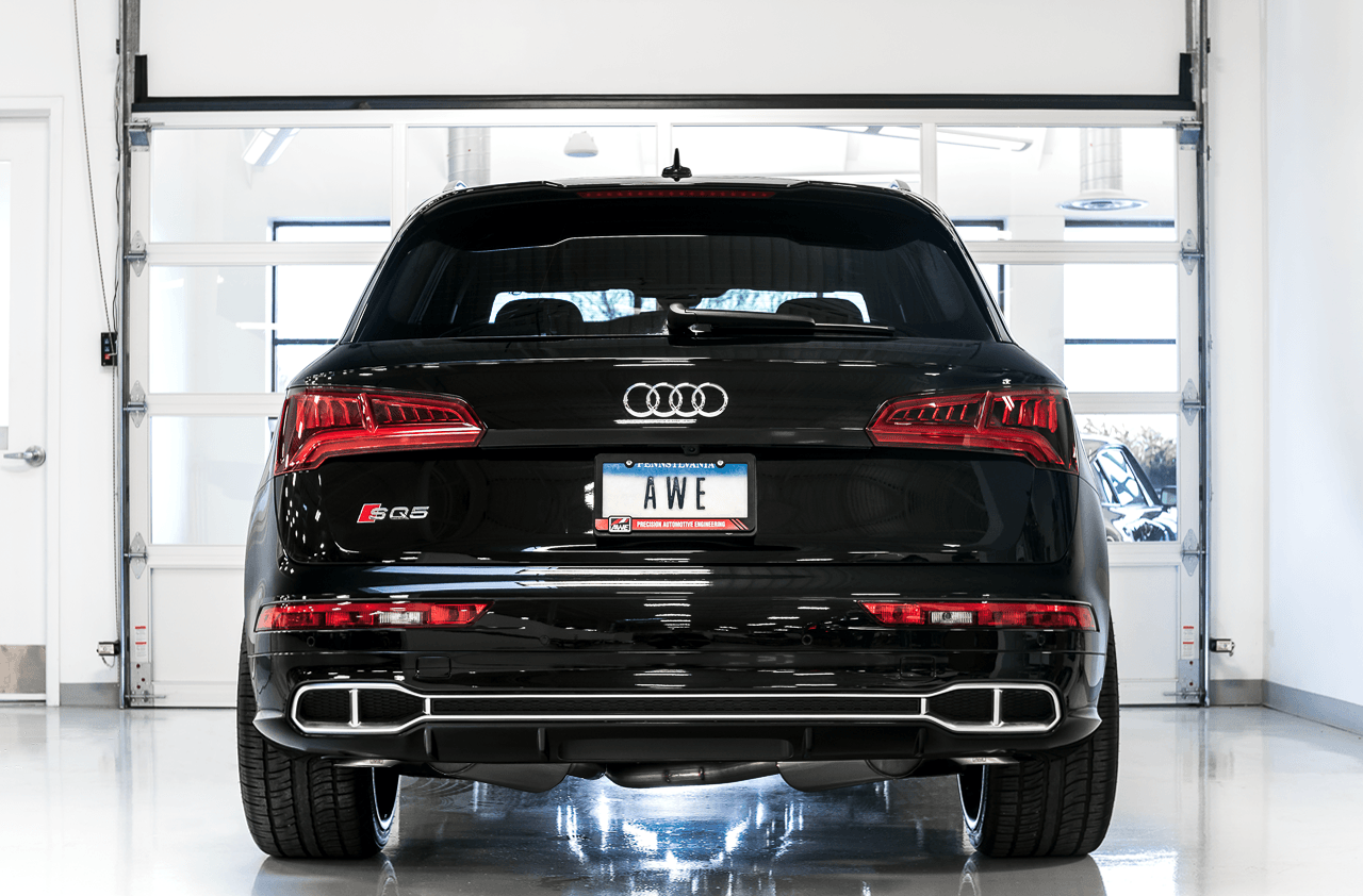 AWE Touring Edition Exhaust for Audi B9 SQ5 - Non-Resonated - No Tips (Turn Downs) - Apollo Off-Road