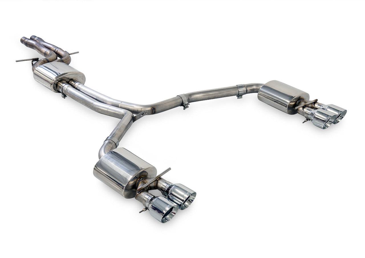 AWE Touring Edition Exhaust for Audi C7.5 A7 3.0T - Quad Outlet, Chrome Silver Tips - Apollo Off-Road