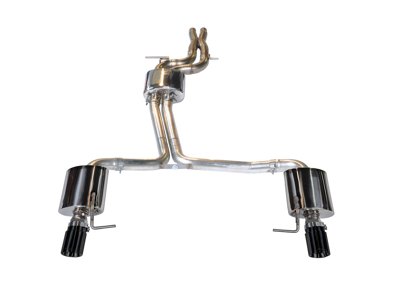 AWE Touring Edition Exhaust for Audi C7 A6 3.0T - Dual Outlet, Diamond Black Tips - Apollo Off-Road