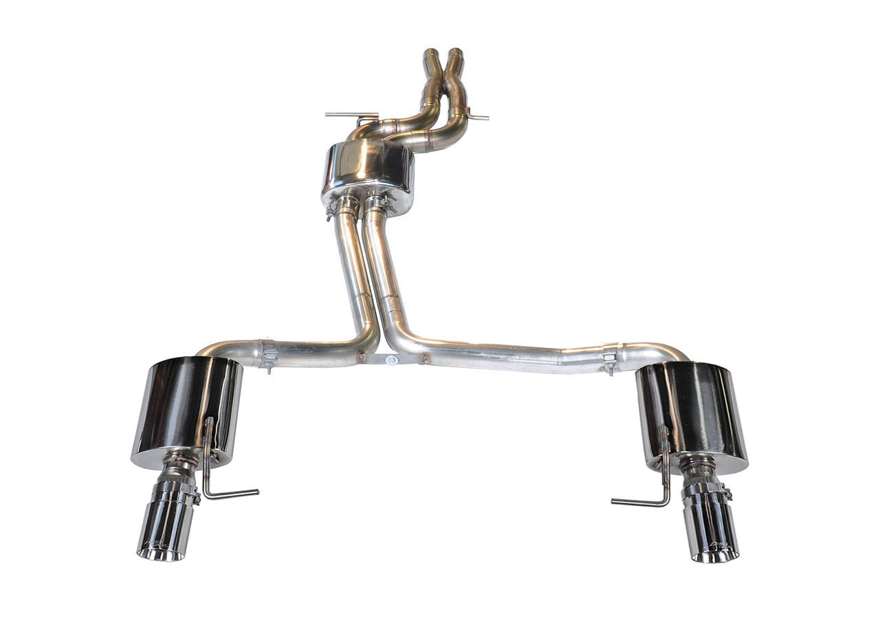 AWE Touring Edition Exhaust for Audi C7 A7 3.0T - Dual Outlet, Chrome Silver Tips - Apollo Off-Road